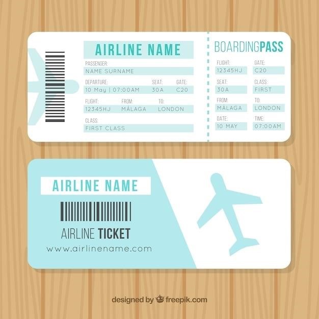 free printable airline ticket template pdf